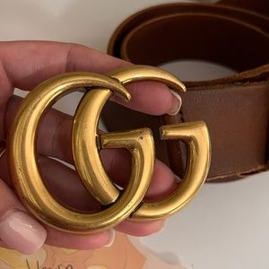 Gucci brown leather belt